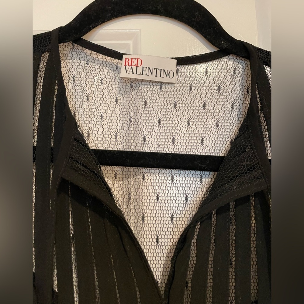 RED Valentino Sheer Trim Dress - Picture 6 of 16